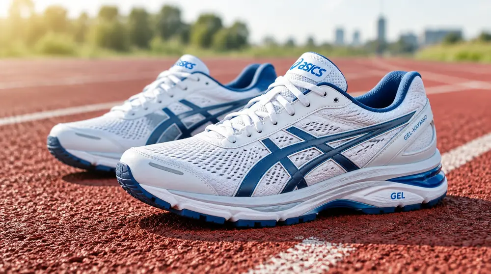 Беговые кроссовки ASICS Gel-Kayano на стадионной дорожке