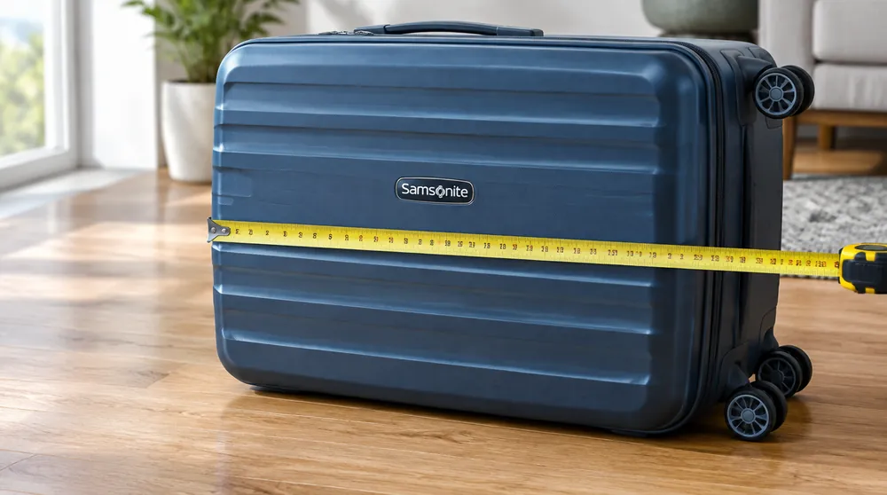 Чемодан Samsonite с рулеткой поперёк корпуса