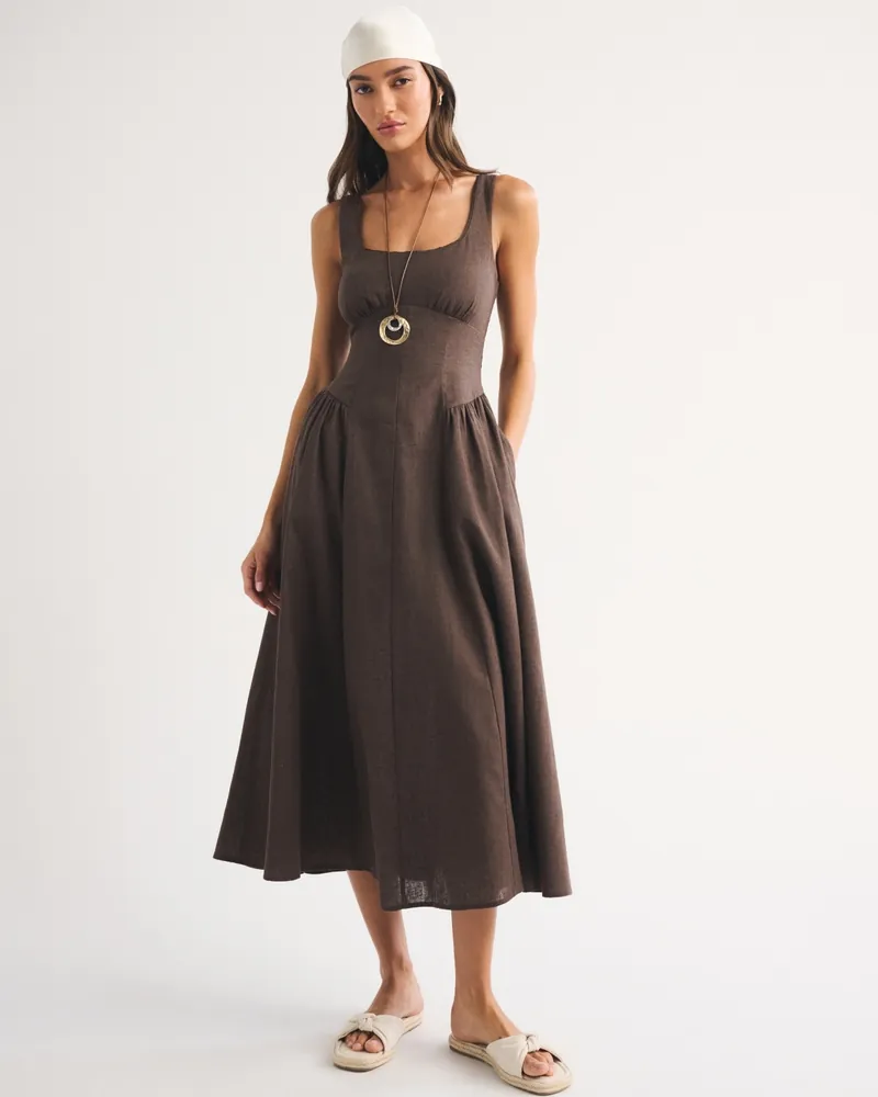 Linen Dylan Midi Dress