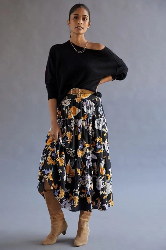 Maeve Tiered Maxi Skirt