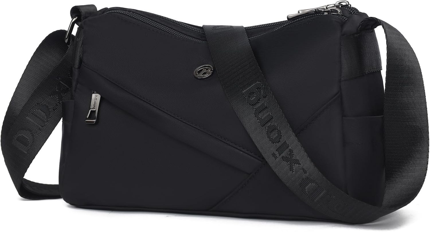 ASOS DESIGN mini shoulder bag in black nylon