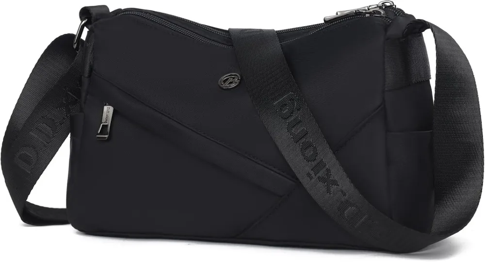 ASOS DESIGN mini shoulder bag in black nylon