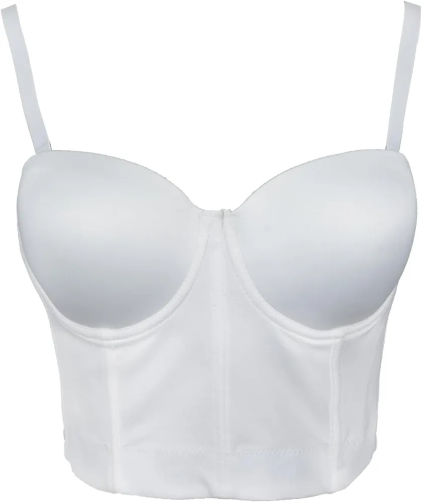 ASOS DESIGN ruched corset top in white