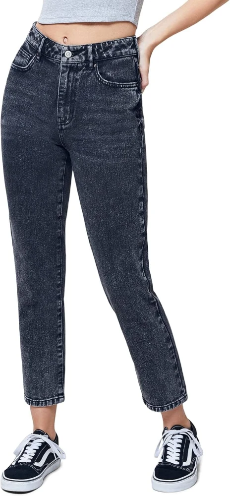 Topshop Original Mom jeans in washed black