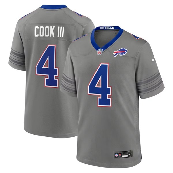 James Cook III Buffalo Bills Nike Nickel City Game Jersey - Gray