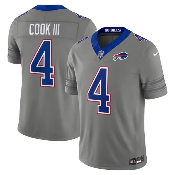 James Cook III Buffalo Bills Nike Nickel City Vapor F.U.S.E. Stitched Limited Jersey - Gray