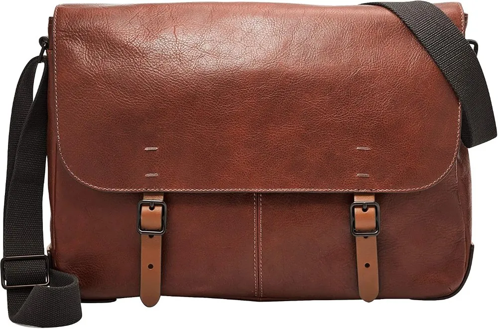 Fossil Buckner Leather Messenger Bag