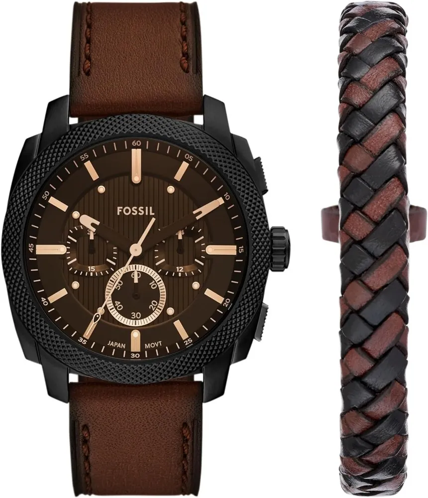 Fossil Machine Chronograph Watch & Bracelet Set FS6102SET