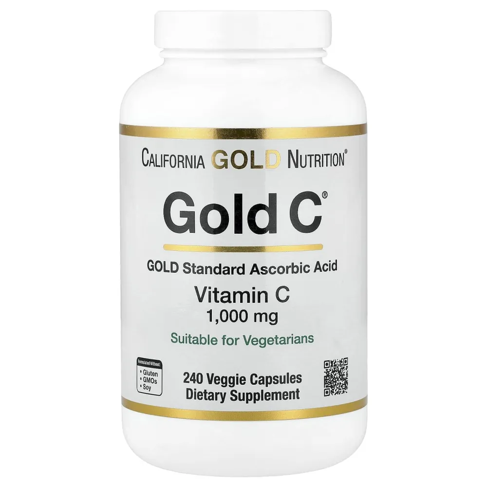 California Gold Nutrition Gold C Vitamin C, 1000 mg, 240 Capsules
