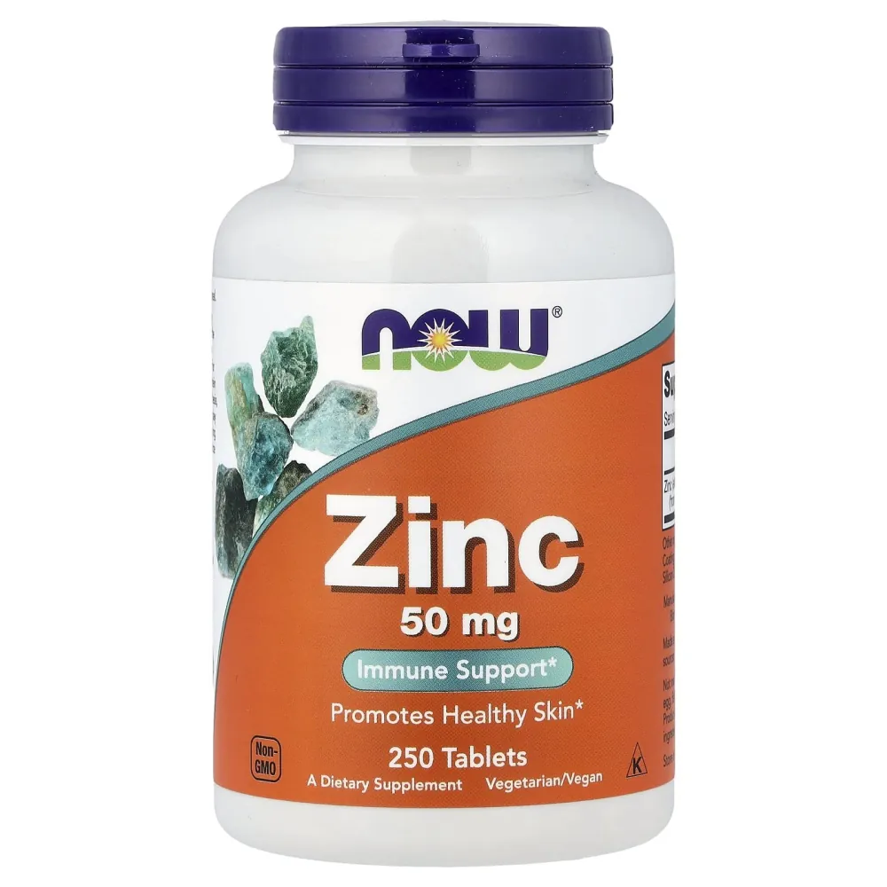 NOW Foods Zinc, 50 mg, 250 Tablets