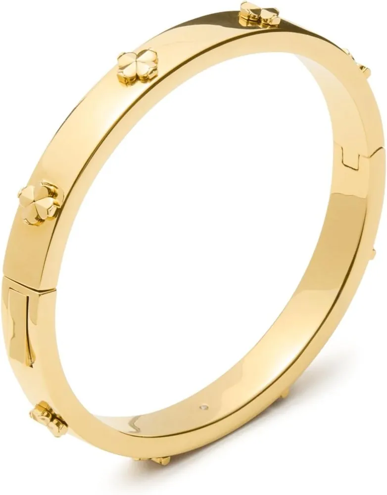 Spade Flower Hinged Bangle