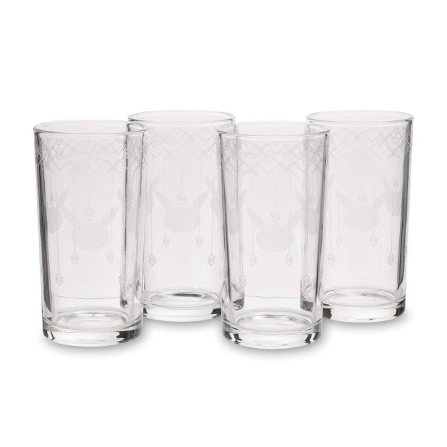 Pikachu Pokémon Winter Wonders 16 oz. Glass Tumblers (4-Pack)