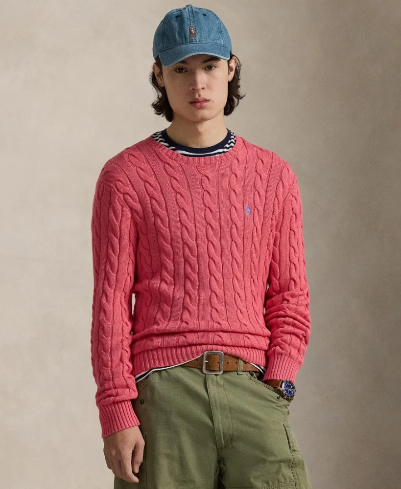 Cable-Knit Cotton Sweater