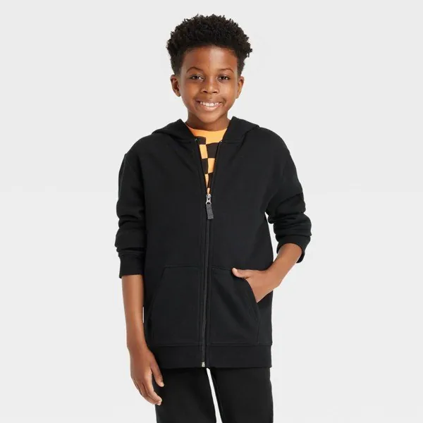 Cat & Jack Boys' Fleece Zip-Up Sweatshirt