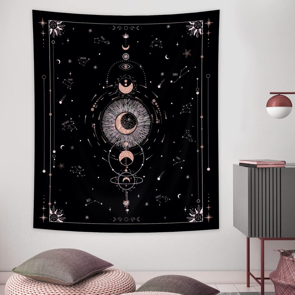 Celestial Moon Phase Tapestry