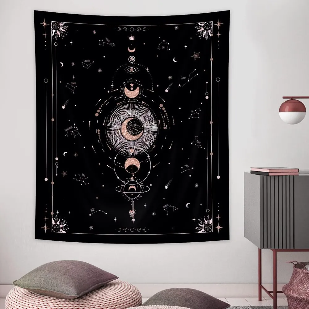 Celestial Moon Phase Tapestry