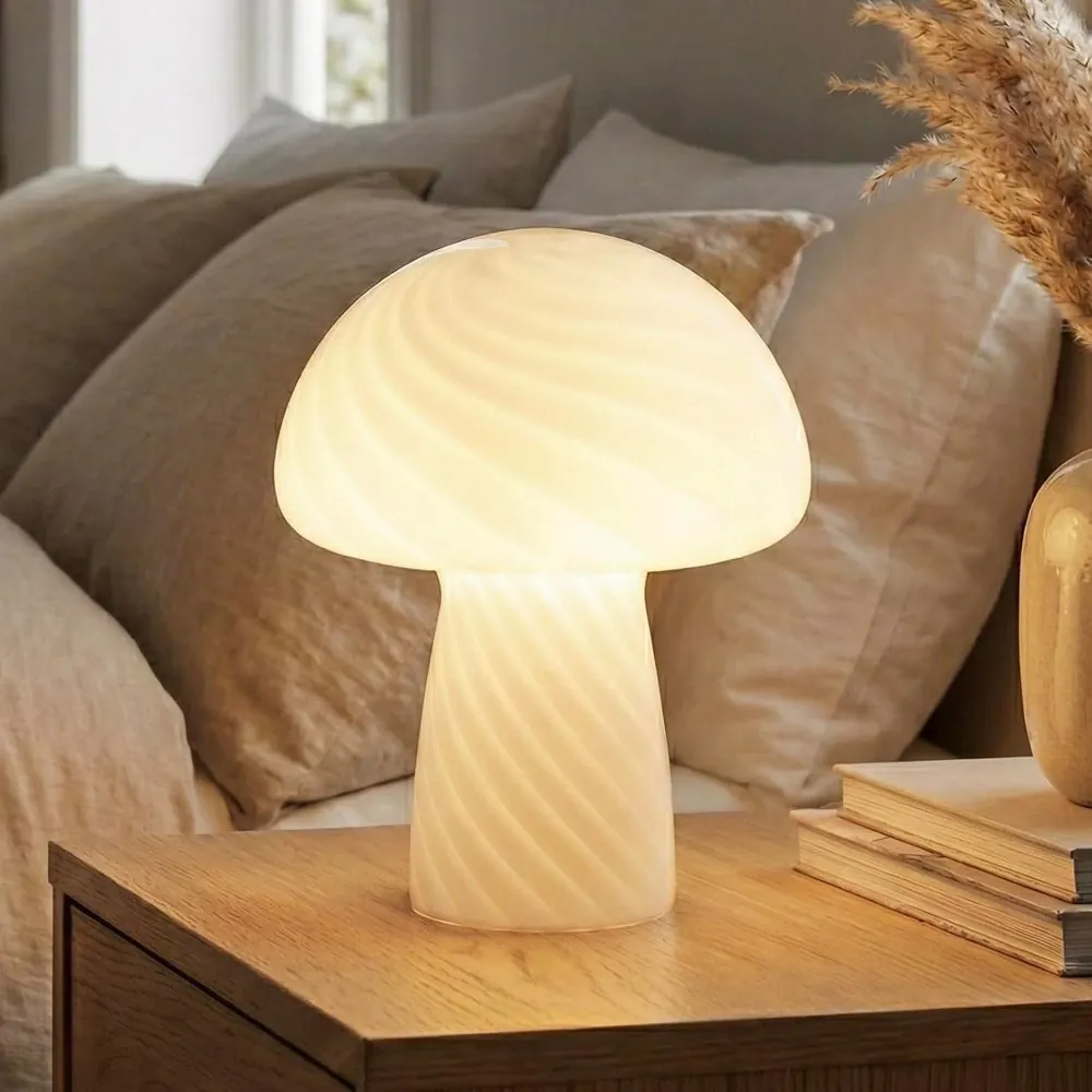 Mushroom Glass Table Lamp