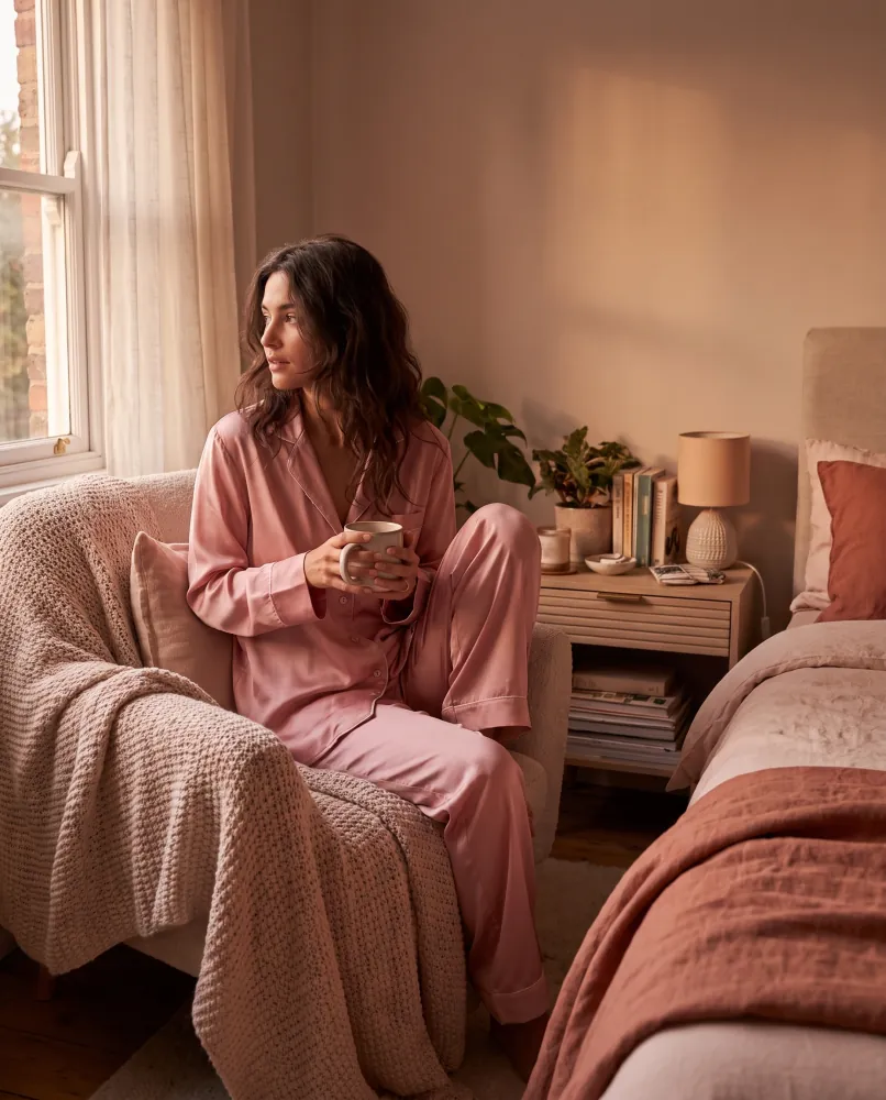 Glazed Satin Pajama Set