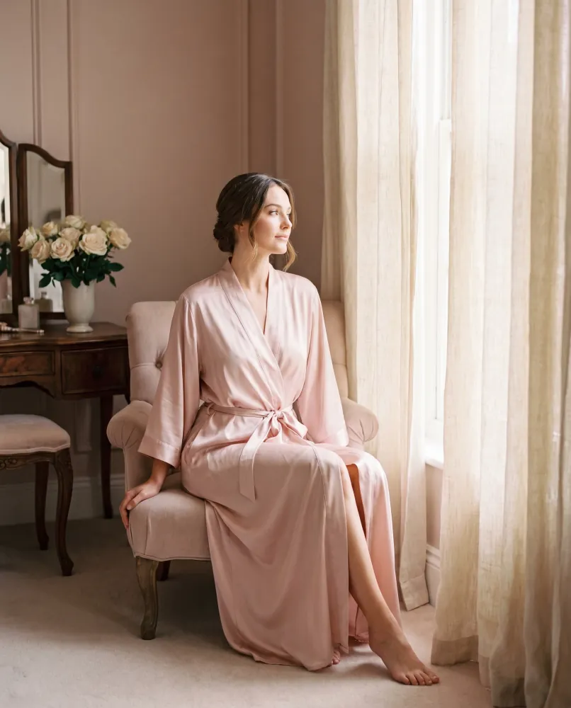 Signature Satin Midi Robe