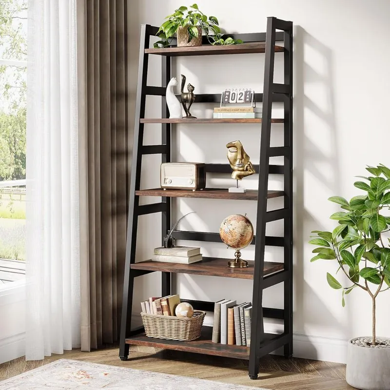 Latitude Run 5-Tier Ladder Bookcase Bookshelf
