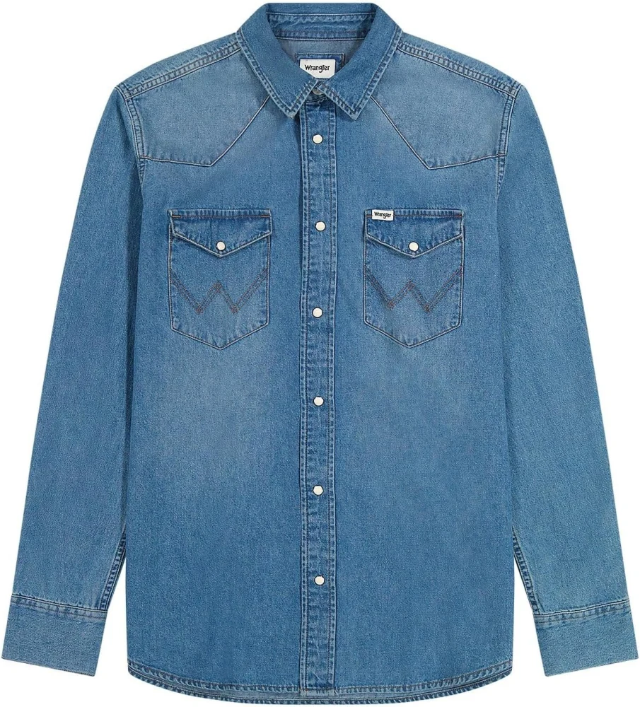 Wrangler Cowboy Cut Western Snap Work Shirt